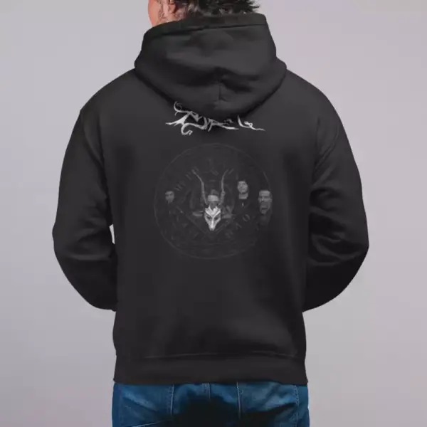 Agalloch Logo Hoodie, Agalloch Hooded Sweatshirt, Metal Merch - Image 3