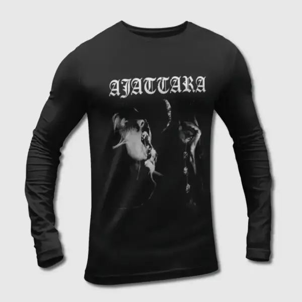 Ajattara Long Sleeve T-Shirt, Ajattara Apare Long Sleeve Tee-Shirt, Metal Merch, Black Metal