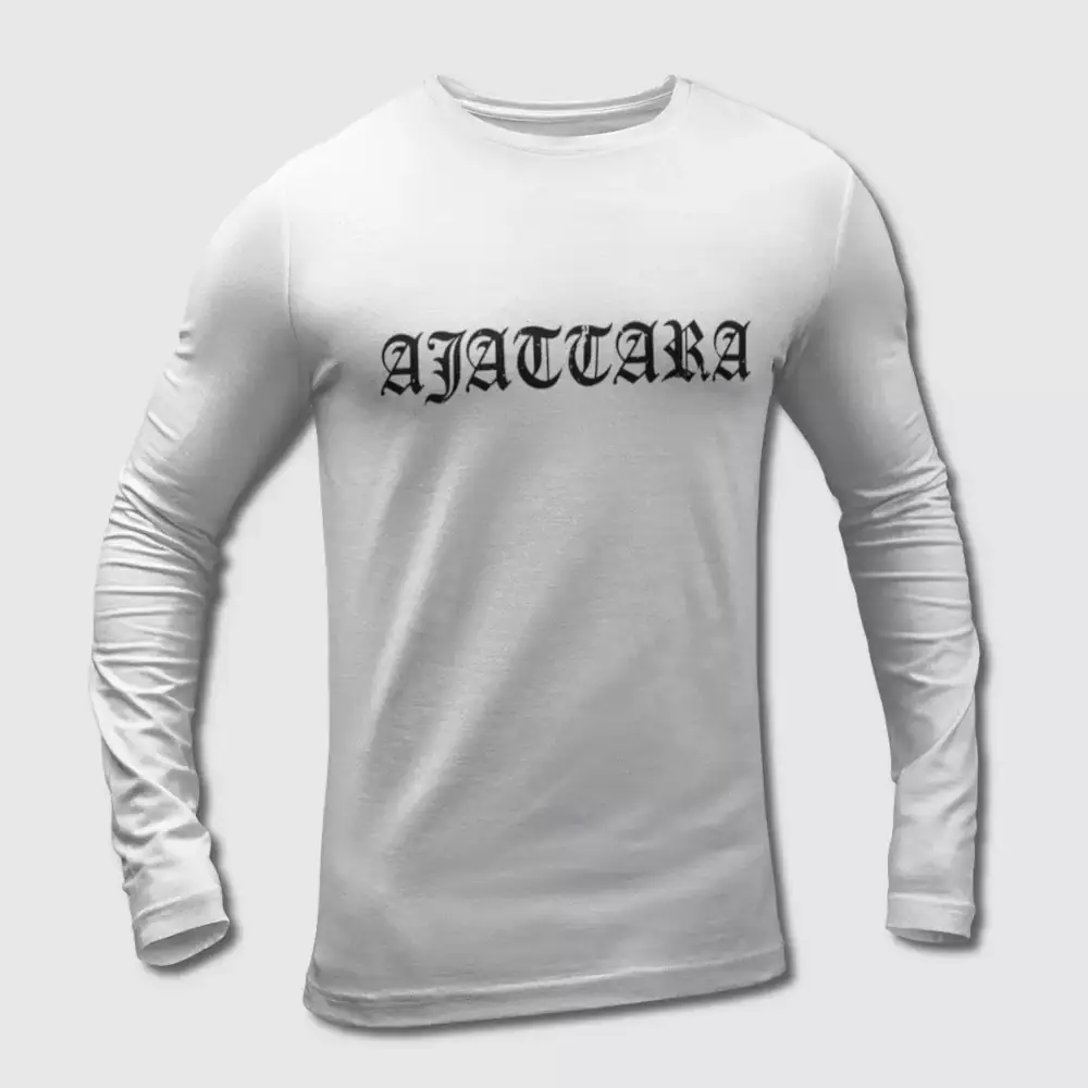 Ajattara Long Sleeve T-Shirt, Ajattara Logo Long Sleeve Tee-Shirt, Metal Merch, Black Metal