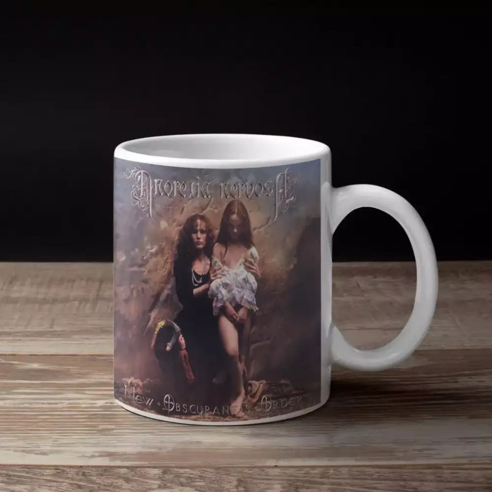 Anorexia Nervosa Band Coffee Mug, Anorexia Nervosa New Obscurantis Order Cover Artwork Mug