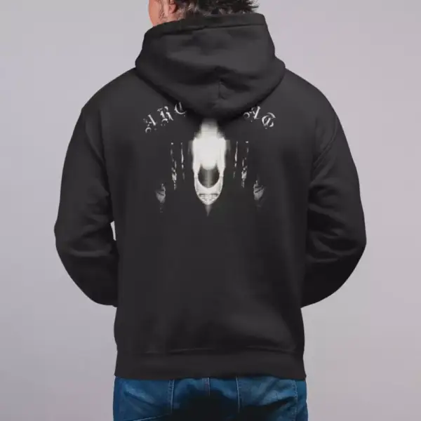 Archgoat Logo Hoodie, Archgoat Hooded Sweatshirt, Metal Merch - Image 3