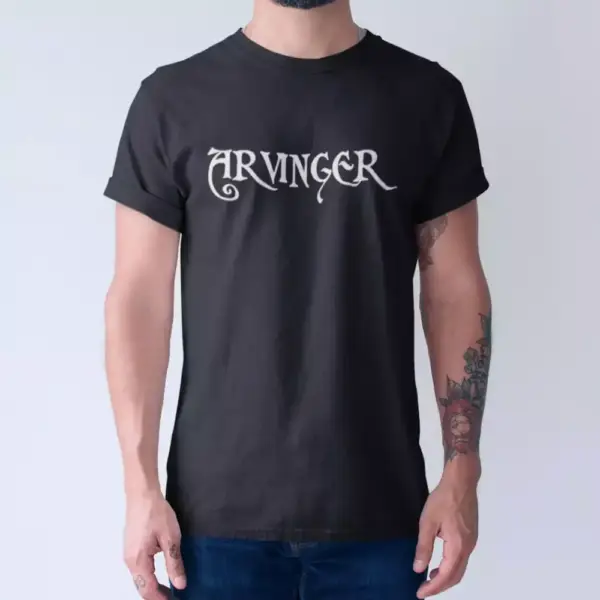 Arvinger Band T-Shirt, Arvinger Logo Black Tee Shirt, Folk Metal, Viking Metal, Black Metal Merchandise - Image 4