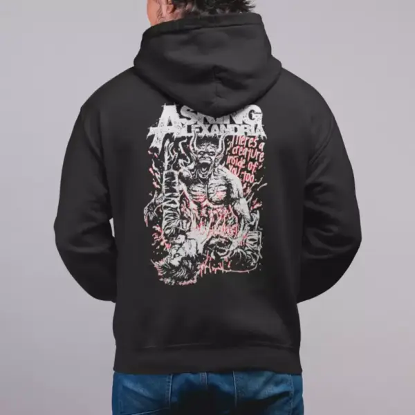 Asking Alexandria Hoodie Artwork, Heavy Metal Merch - Image 2