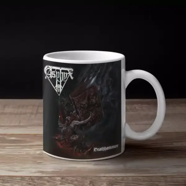 Asphyx Band Coffee Mug, Asphyx Deathhammer Cover Artwork Mug