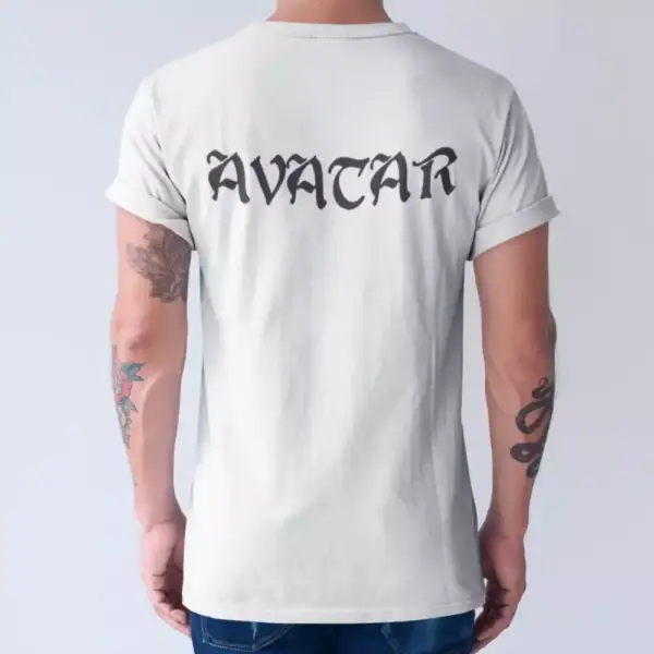 Avatar Band T-Shirt, Avatar Logo White Tee Shirt, Gothic Metal Merchandise