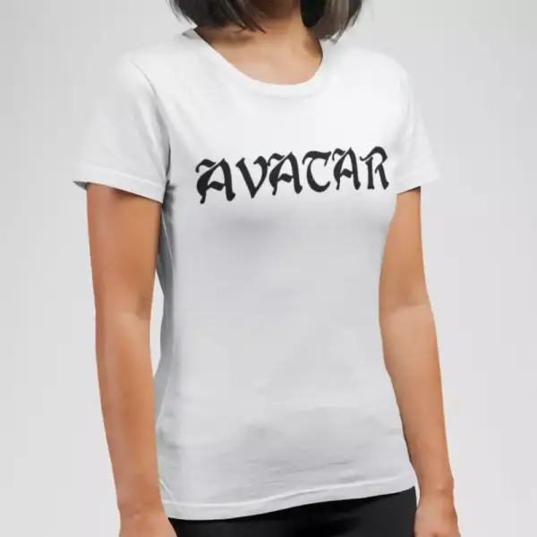 Avatar Band T-Shirt, Avatar Logo White Tee Shirt, Gothic Metal Merchandise - Image 3