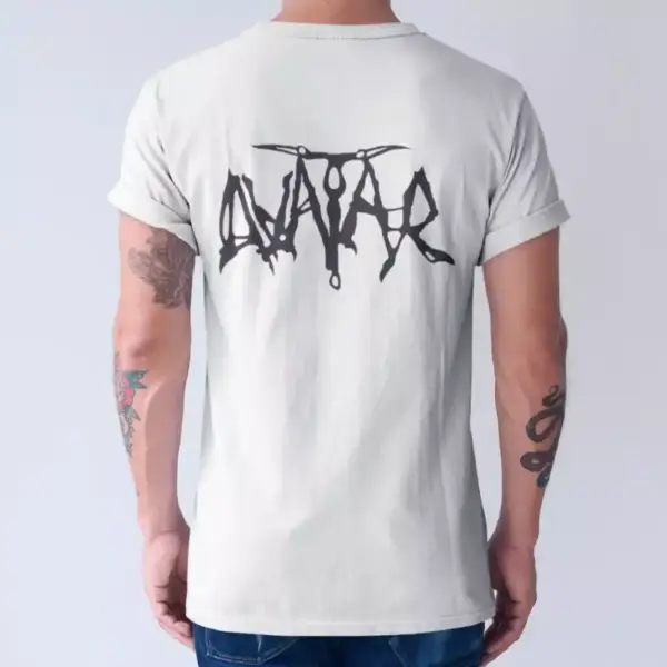 Avatar Band T-Shirt, Avatar Logo White Tee Shirt, Black Metal, Melodic Death Metal, Metalcore Merchandise - Image 4