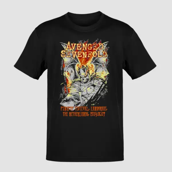 Avenged Sevenfold Pinkpop Festival Black T-Shirt