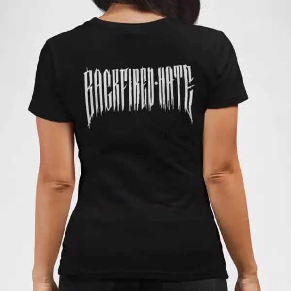 Backfired Hate Band T-Shirt, Backfired Hate Logo Black Tee Shirt, Death Metal, Thrash Metal Merchandise - Image 4