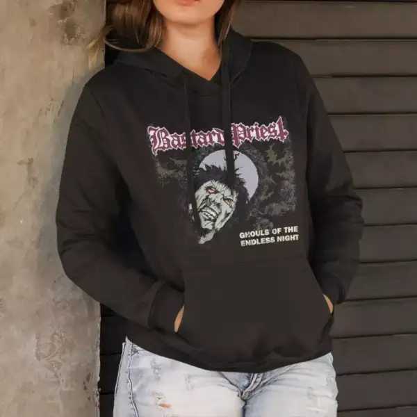 Bastard Priest Hoodie, Bastard Priest Ghouls of the Endless Night Hooded Sweatshirt, Death Metal Merch