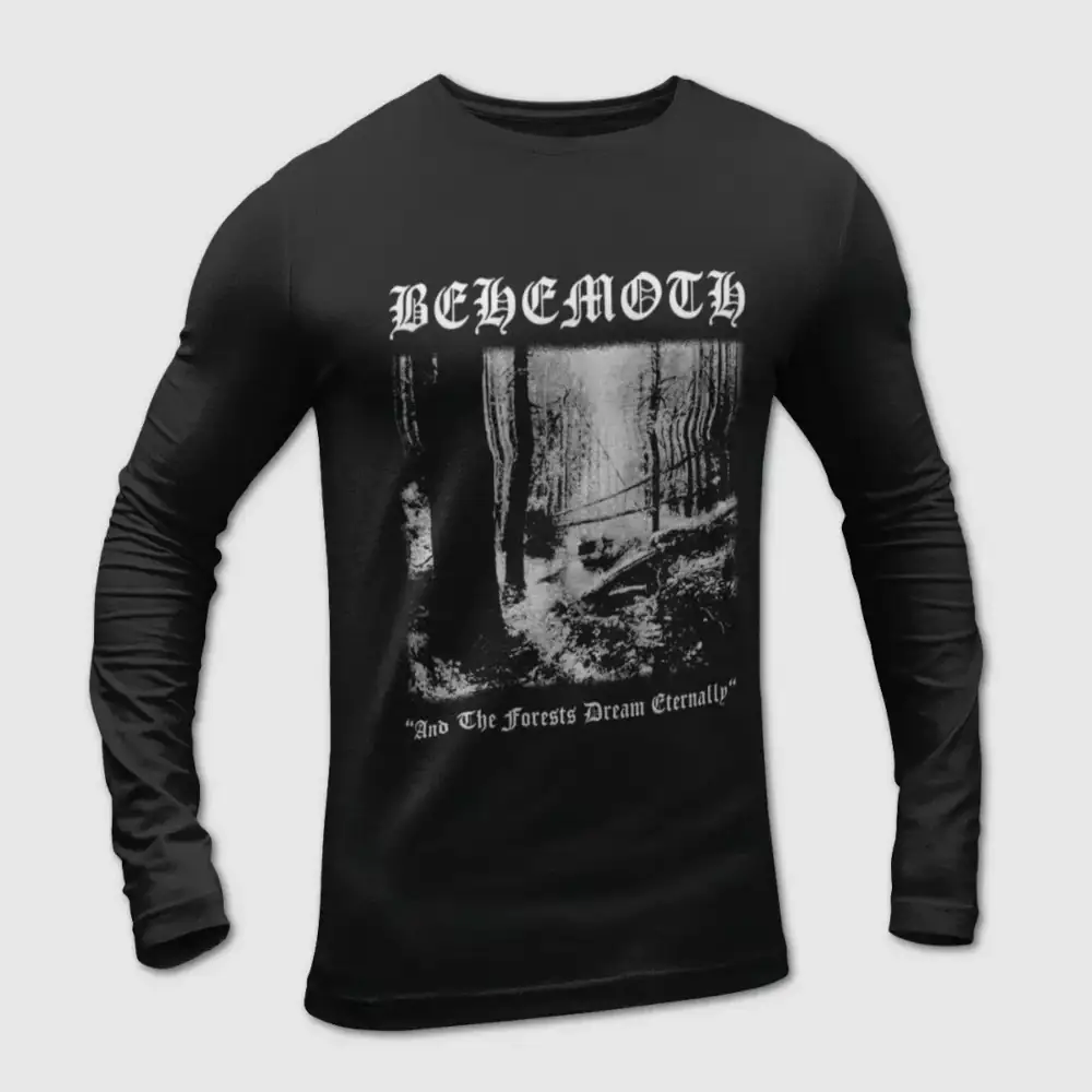 Behemoth And The Forests Dream Eternally Long Sleeve T-Shirt, Black Metal Merch