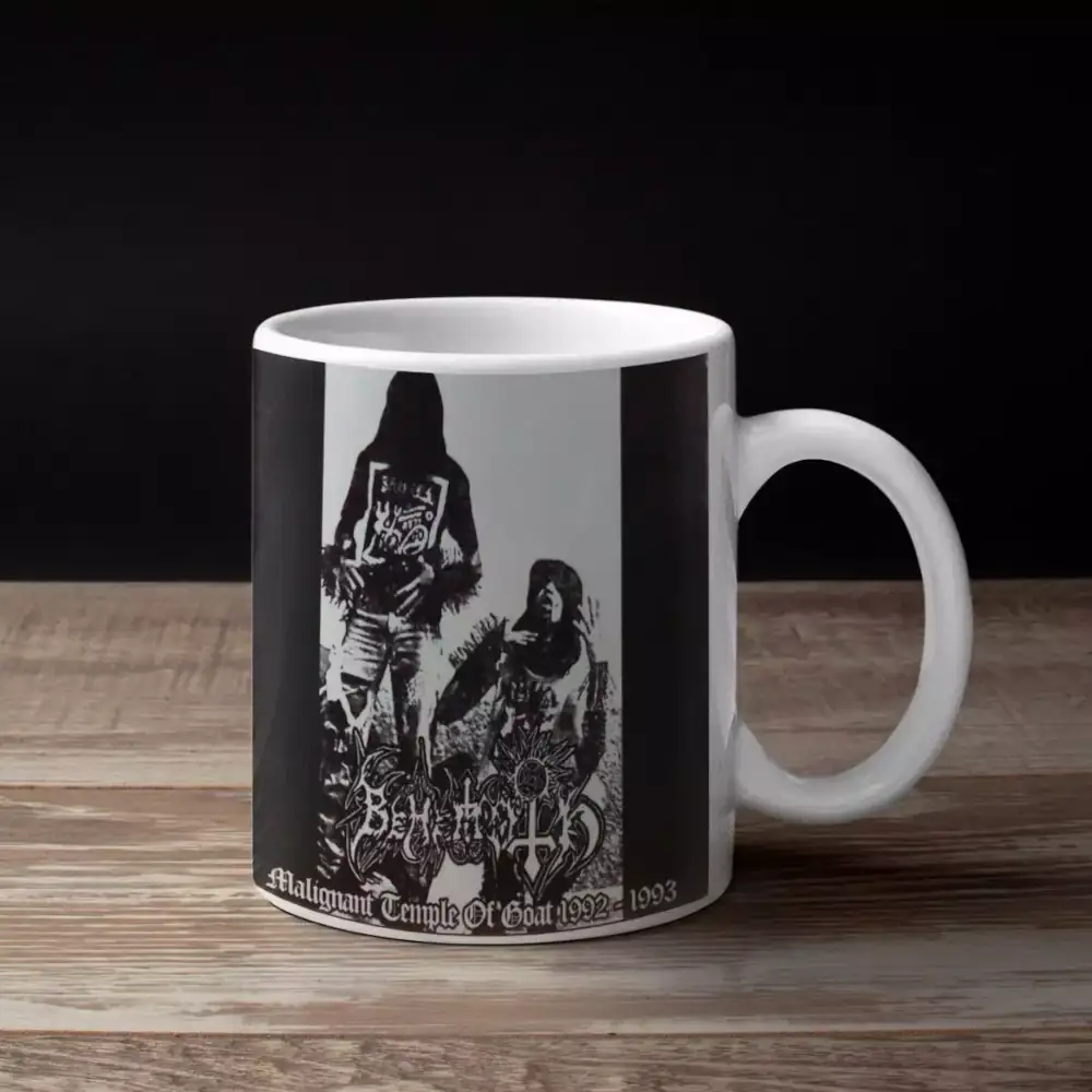Behemoth Band Coffee Mug, Behemoth Malignant Temple Of Goat Cover Artwork Mug