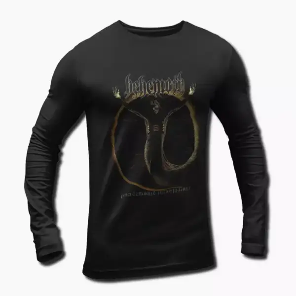 Behemoth Pandemonic Incantations Long Sleeve T-Shirt, Behemoth Long Sleeve Tee Shirt, Metal Merch
