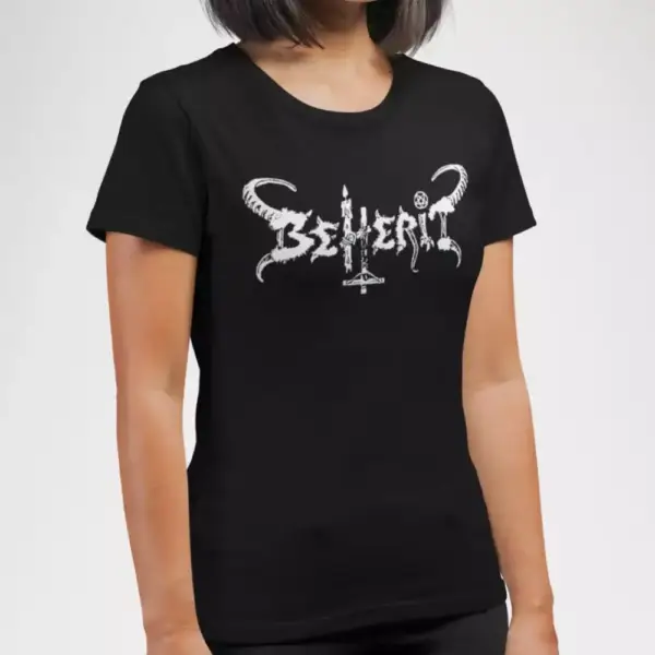 Beherit Band T-Shirt, Beherit Logo Black Tee Shirt, Black Metal, Dark Ambient Metal Merchandise - Image 2
