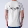 Beherit Band T-Shirt, Beherit Logo White Tee Shirt, Black Metal, Dark Ambient Metal Merchandise