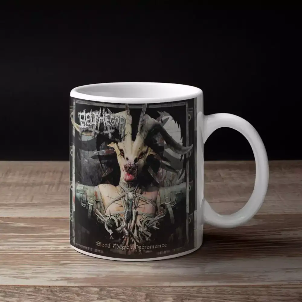 Belphegor Band Coffee Mug, Belphegor Blood Magick Necromance Cover Artwork Mug