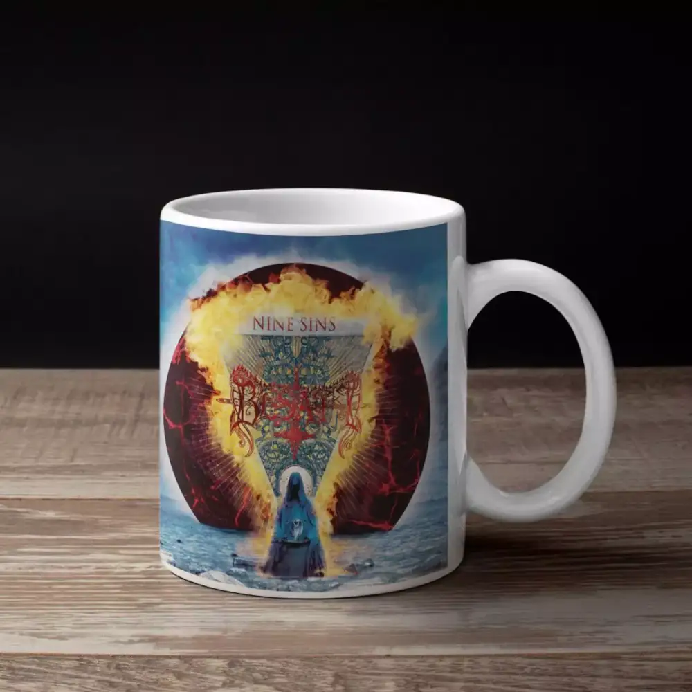 Besatt Band Coffee Mug, Besatt Nine Sins Cover Artwork Mug