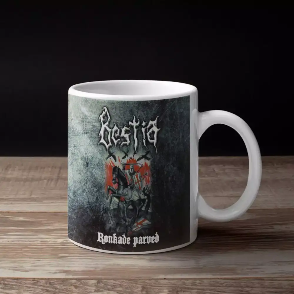Bestia Band Coffee Mug, Bestia Ronkade Parved Cover Artwork Mug