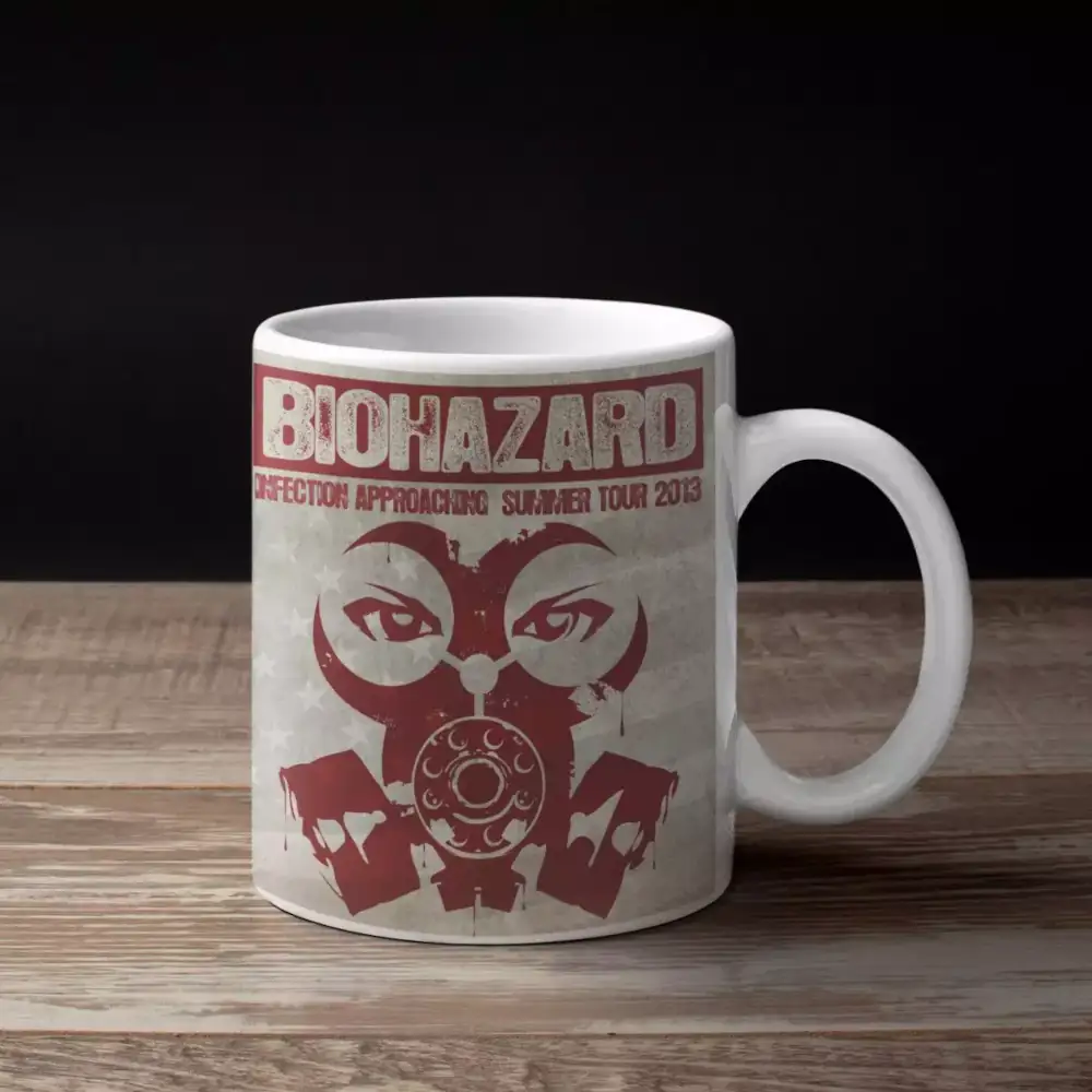 Biohazard Band Coffee Mug, Biohazard Infection Approaching Tour Mug
