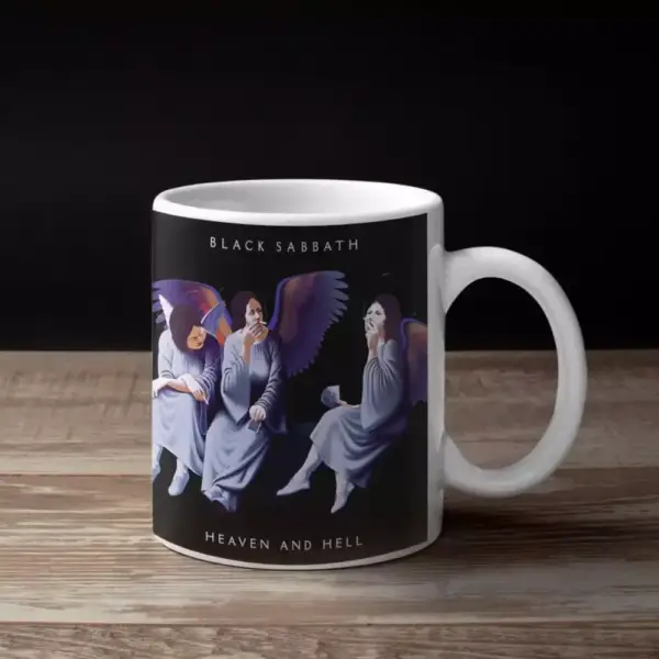 Black Sabbath Band Coffee Mug, Black Sabbath Heaven and Hell Artwork Mug