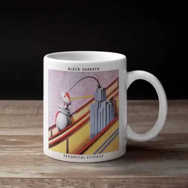 Black Sabbath Band Coffee Mug, Black Sabbath Technical Ecstasy Artwork Mug