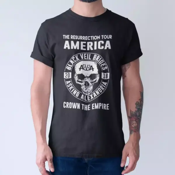 Black Veil Brides T-Shirt, Black Veil Brides, Asking Alexandria & Crown The Empire Live, Baltimore Tee Shirt, Heavy Metal Merch