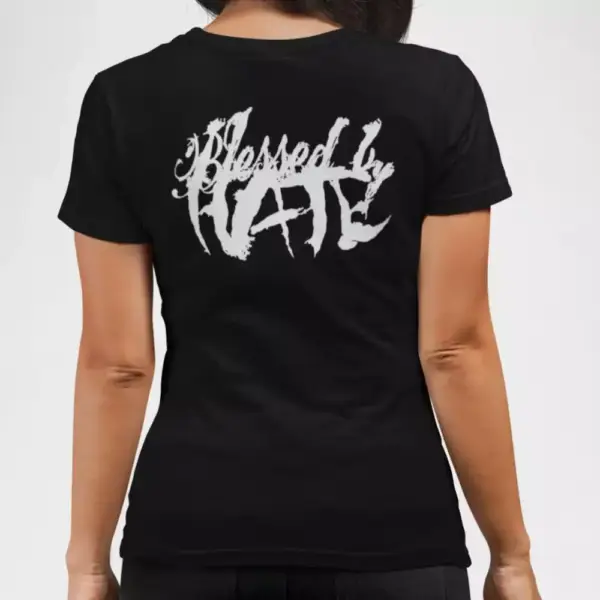 Blessed by Hate Band T-Shirt, Blessed by Hate Logo Black Tee Shirt, Metalcore, Deathcore Merchandise - Image 4