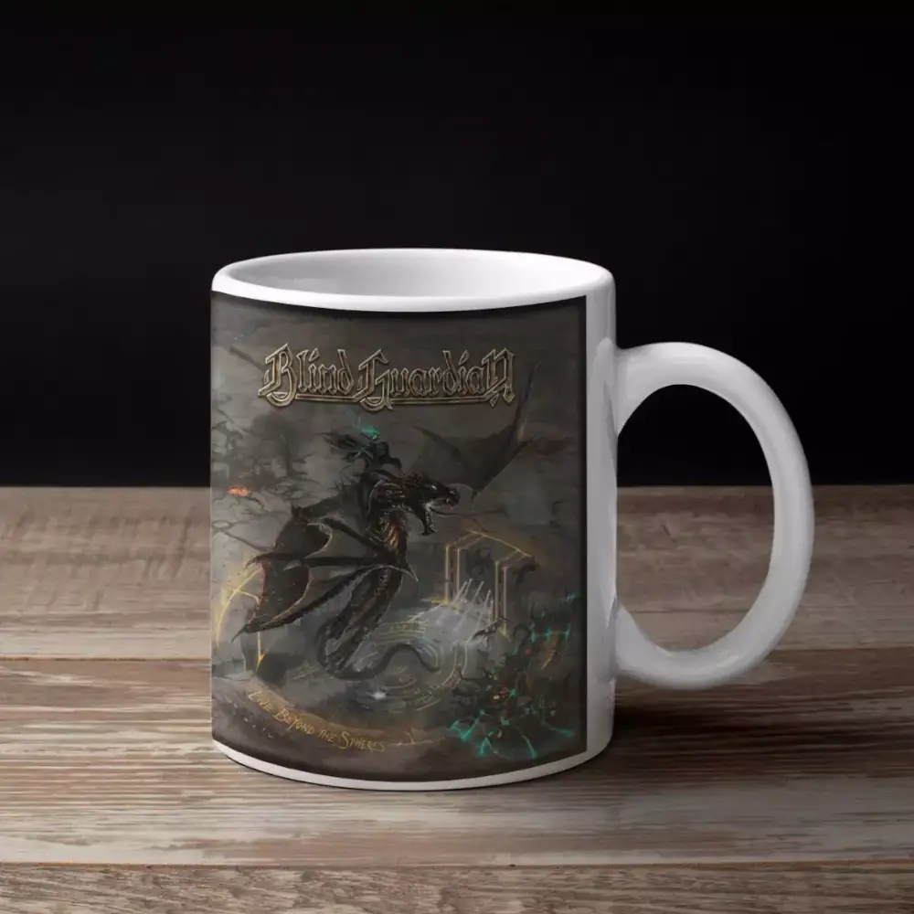 Blind Guardian Band Coffee Mug, Blind Guardian Live Beyond The Spheres Artwork Mug