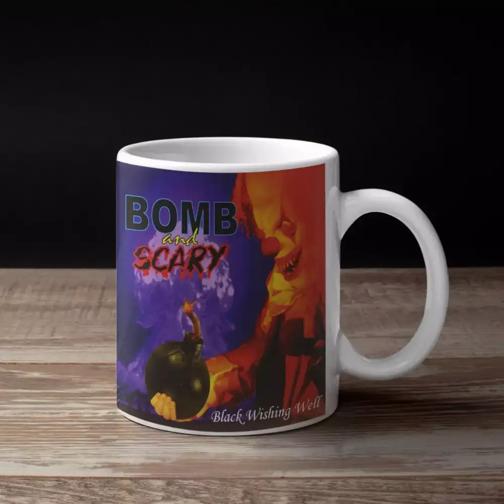 Bomb And Scary Band Coffee Mug, Bomb And Scary Black Wishing Well Artwork Mug
