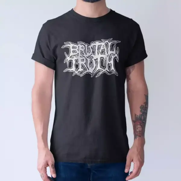 Brutal Truth Band T-Shirt, Brutal Truth Logo Black Tee Shirt, Grindcore Metal, Death Metal Merchandise