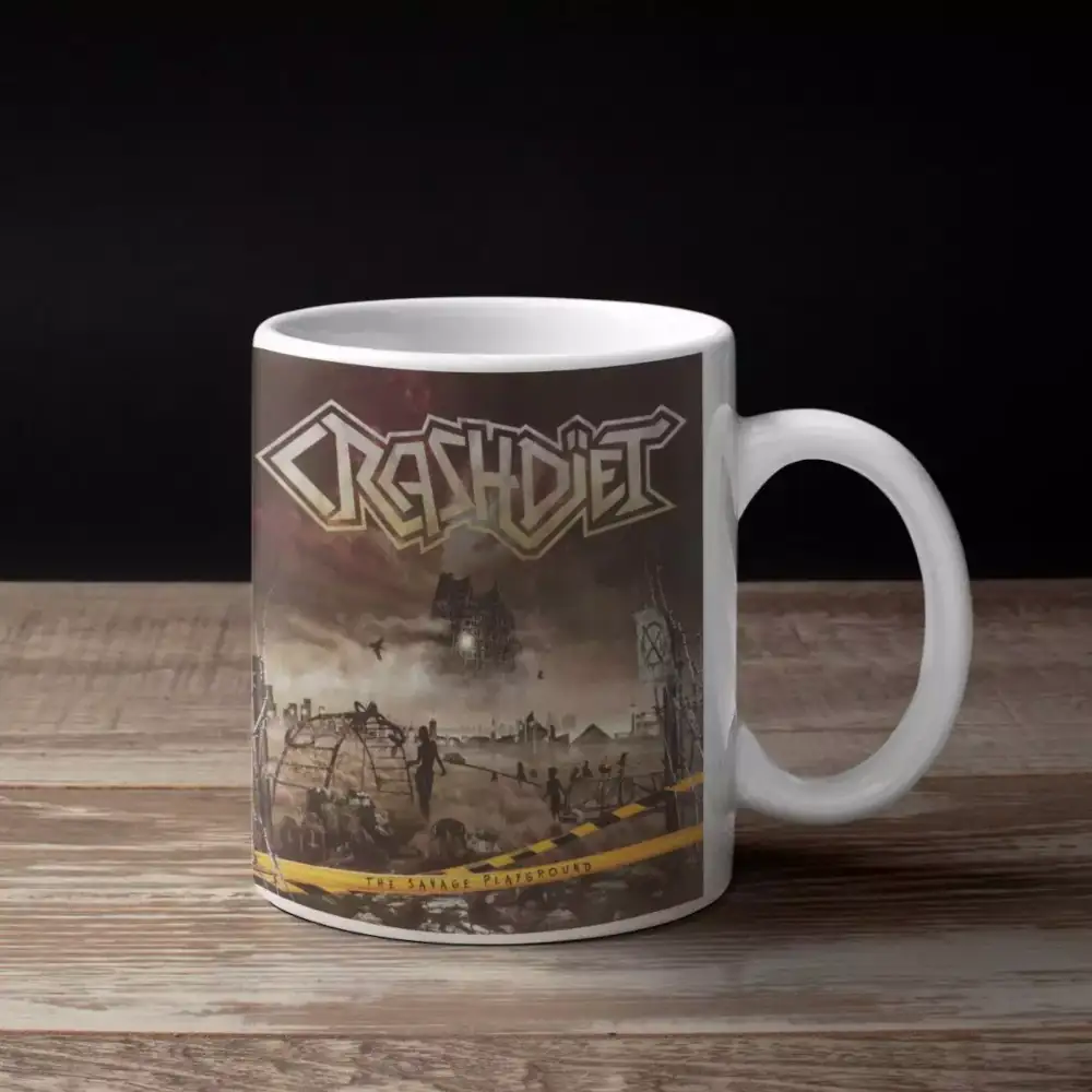 CrashDiet Band Coffee Mug, CrashDiet The Savage Playground Artwork Mug