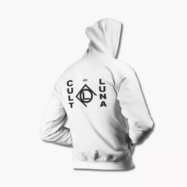 Cult of Luna Hoodie, Cult of Luna Logo Artwork White Hoodie - Image 2