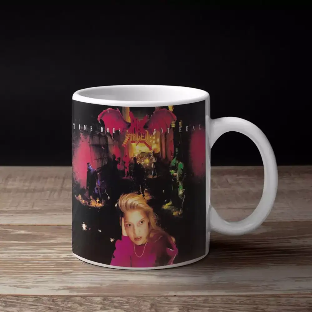 Dark Angel Band Coffee Mug, Dark Angel Time Does Not Heal Artwork Mug