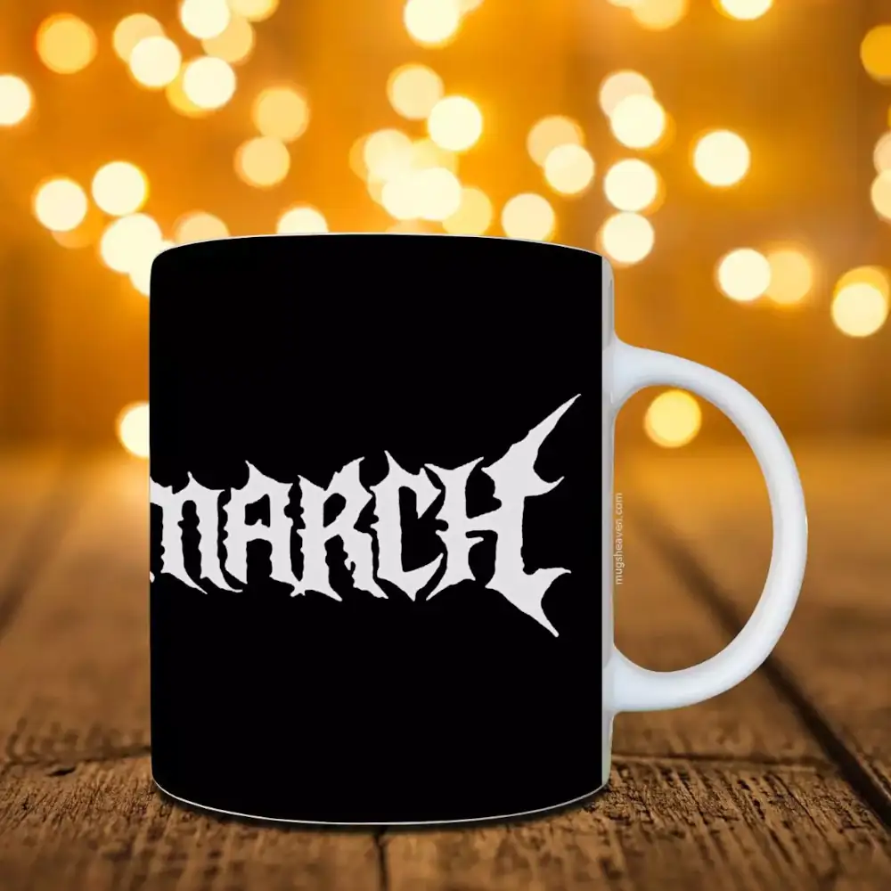 Deathmarch Band Mug, Deathmarch Logo Coffee Mug, Death Metal Merch - Image 2