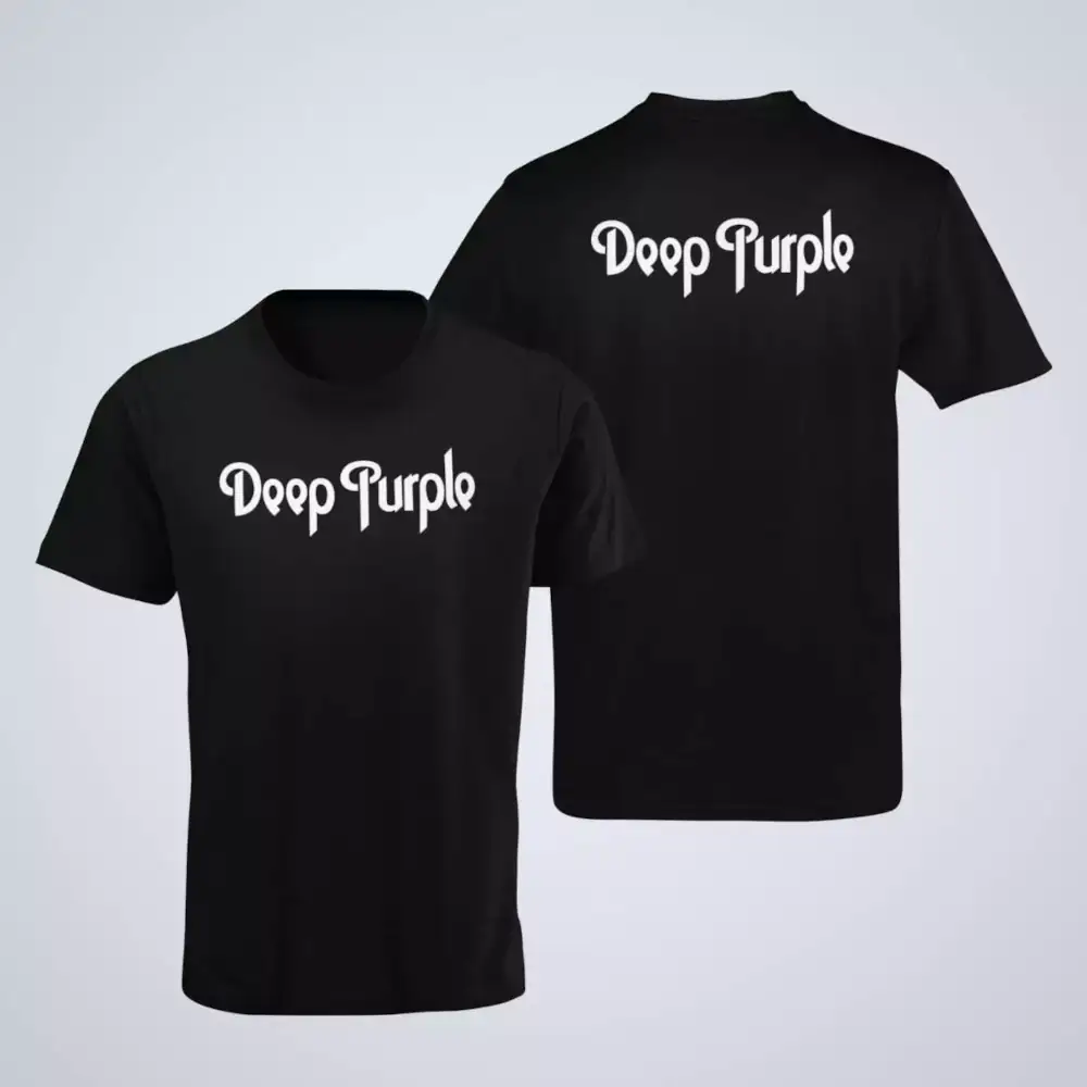 Deep Purple T-Shirt, Deep Purple Logo Black T-Shirt, Hard Rock Merchandise
