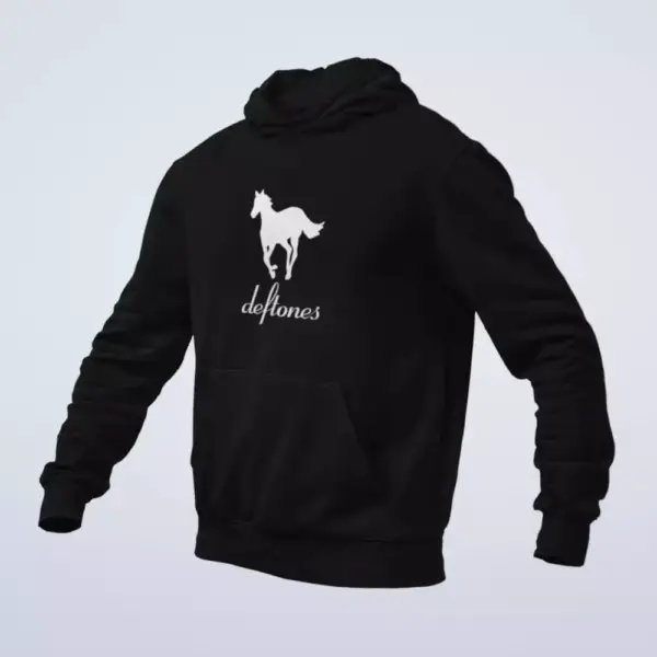 Deftones Hoodie, Deftones Band Logo Black Hoodie, Alternative Metal Merchandise