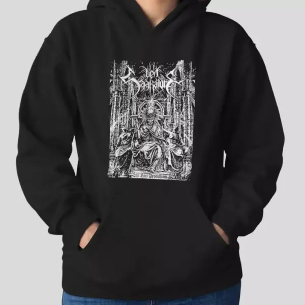 Den Saakaldte Hoodie, Den Saakaldte All hail Pessimism Hooded Sweatshirt, Black Metal Merch - Image 2