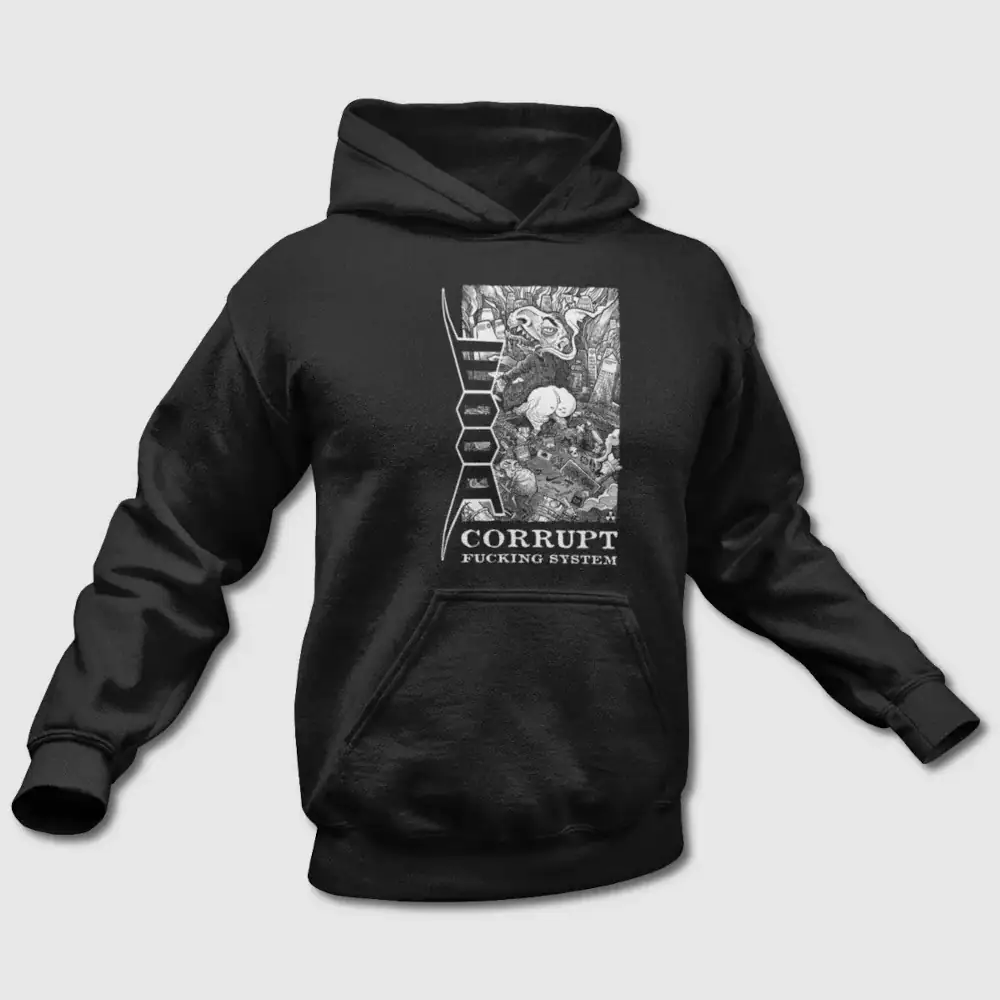 Doom Hoodie, Doom Corrupt Fucking System Hooded Sweatshirt