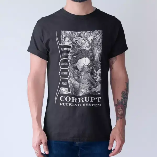 Doom Corrupt Fucking System T-Shirt, Doom Tee Shirt, Metal Merch - Image 3