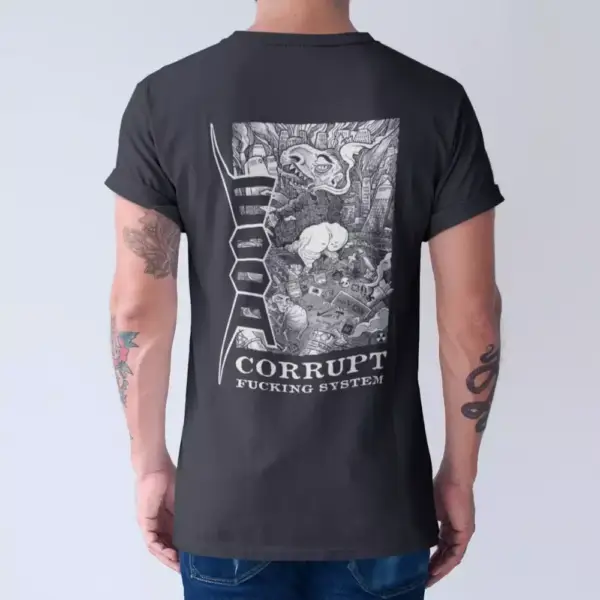 Doom Corrupt Fucking System T-Shirt, Doom Tee Shirt, Metal Merch - Image 2