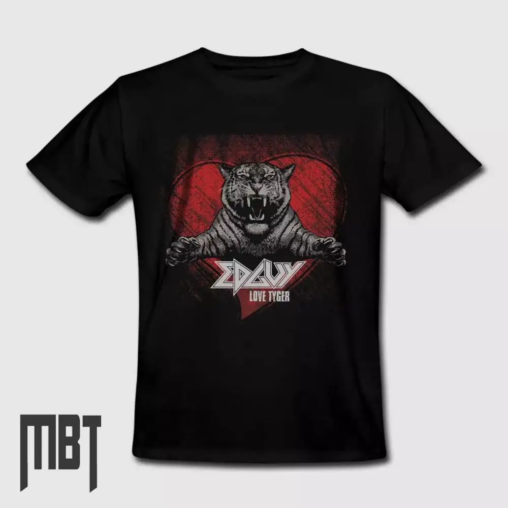 Edguy Band T-Shirt, Edguy Love Tyger Cover Tee-Shirt, Hard Rock, Heavy Metal Merch
