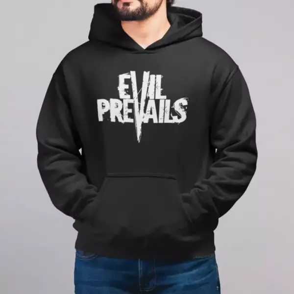 Evil Prevails Logo Hoodie, Deathcore, Metalcore, Hardcore, Extreme Metal Merch