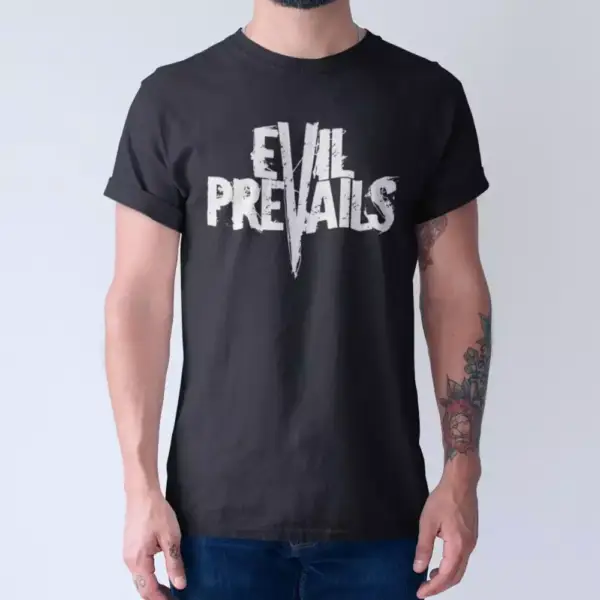 Evil Prevails Logo T-Shirt, Deathcore, Metalcore, Hardcore, Extreme Metal Merch
