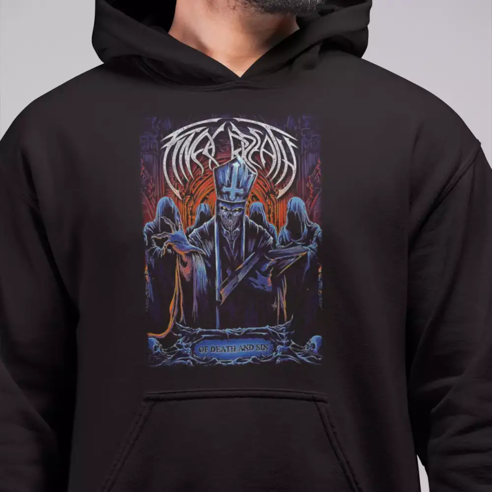 Final Breath Hoodie, Final Breath Of Death And Sin Hooded Sweatshirt, Thrash Metal Merch