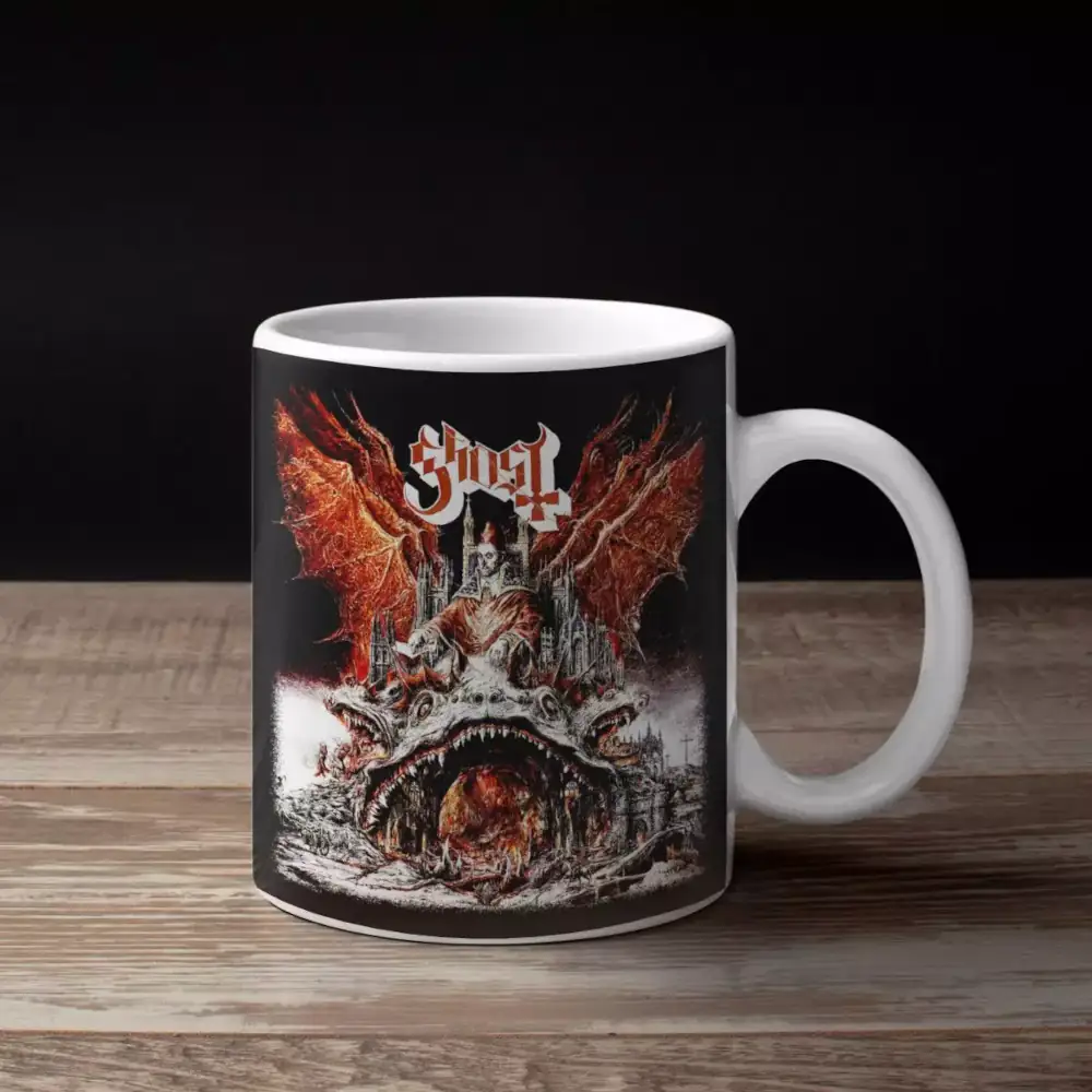 Ghost Band Mug, Ghost Prequelle Cover Coffee Mug, Hard Rock, Heavy Metal Merch