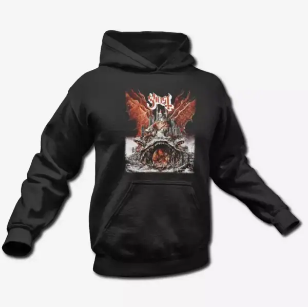 Ghost Band Hoodie, Ghost Prequelle Cover Hooded Sweatshirt, Hard Rock, Heavy Metal Merch