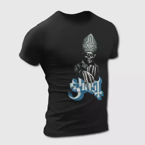 Ghost T-Shirt, Ghost Logo Artwork Tee-Shirt, Heavy Metal Merch