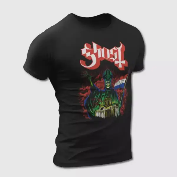 Ghost T-Shirt, Ghost in Paraguay Tee-Shirt, Heavy Metal Merch