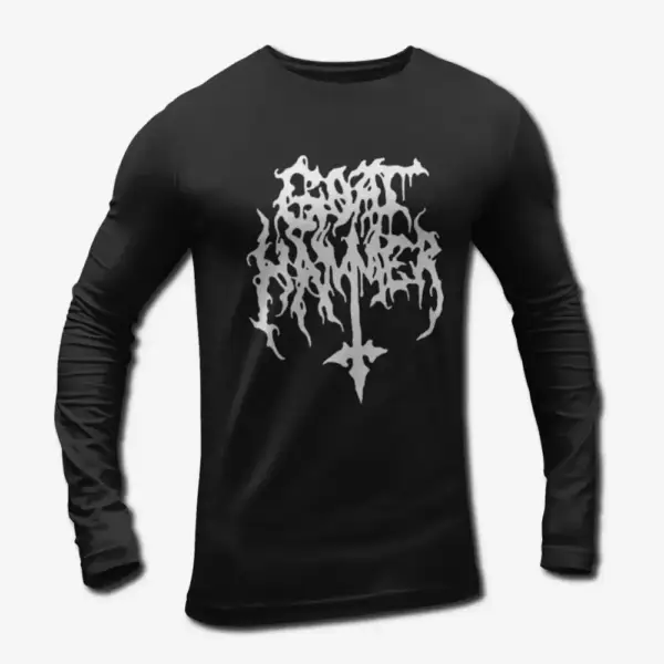 Goathammer Logo Long Sleeve T-Shirt, Goathammer Band Death Metal Merch