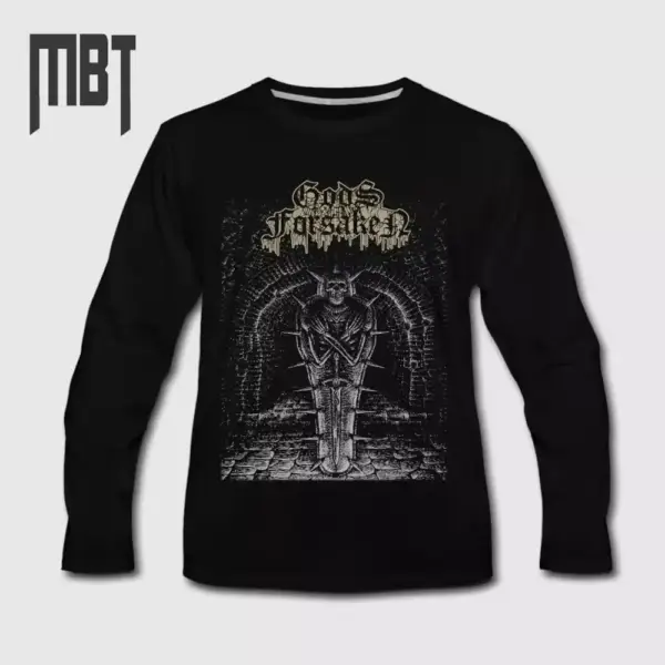 GodsForsaken Band Long Sleeve T-Shirt, GodsForsaken In a Pitch Black Grave Cover Long Sleeve Tee-Shirt, Death Metal Merch